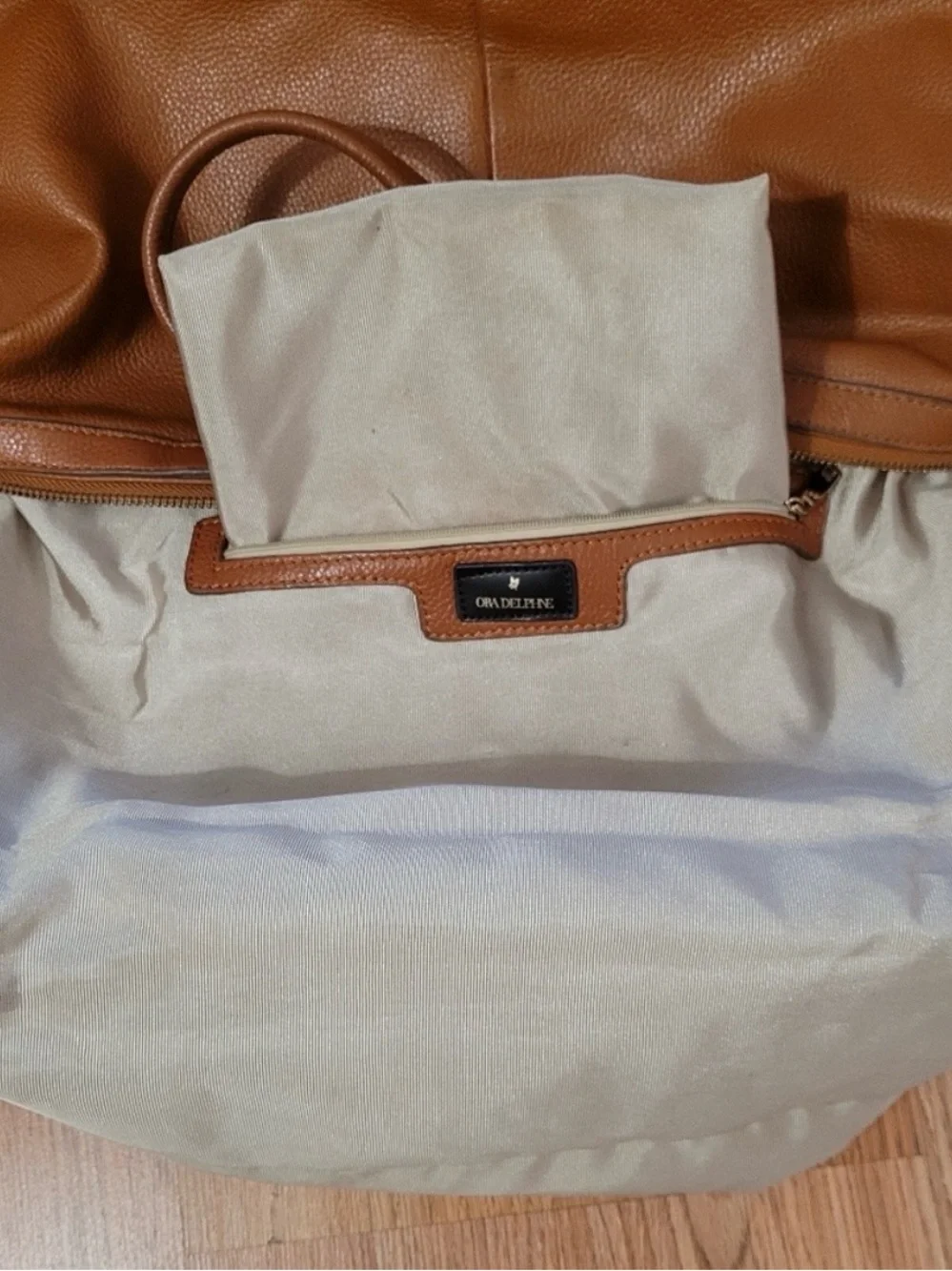 Ora Delphine Adele leather Satchel with Gold Hardware